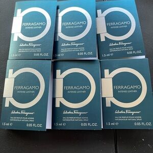 6x SALVATORE FERRAGAMO Intense Leather eau de parfum pour homme 0.05 oz / 1.5 ml